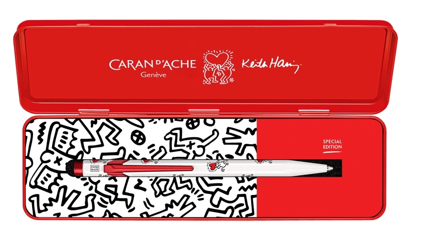 Stylo Bille 849 KEITH HARING Blanc - Édition Spéciale